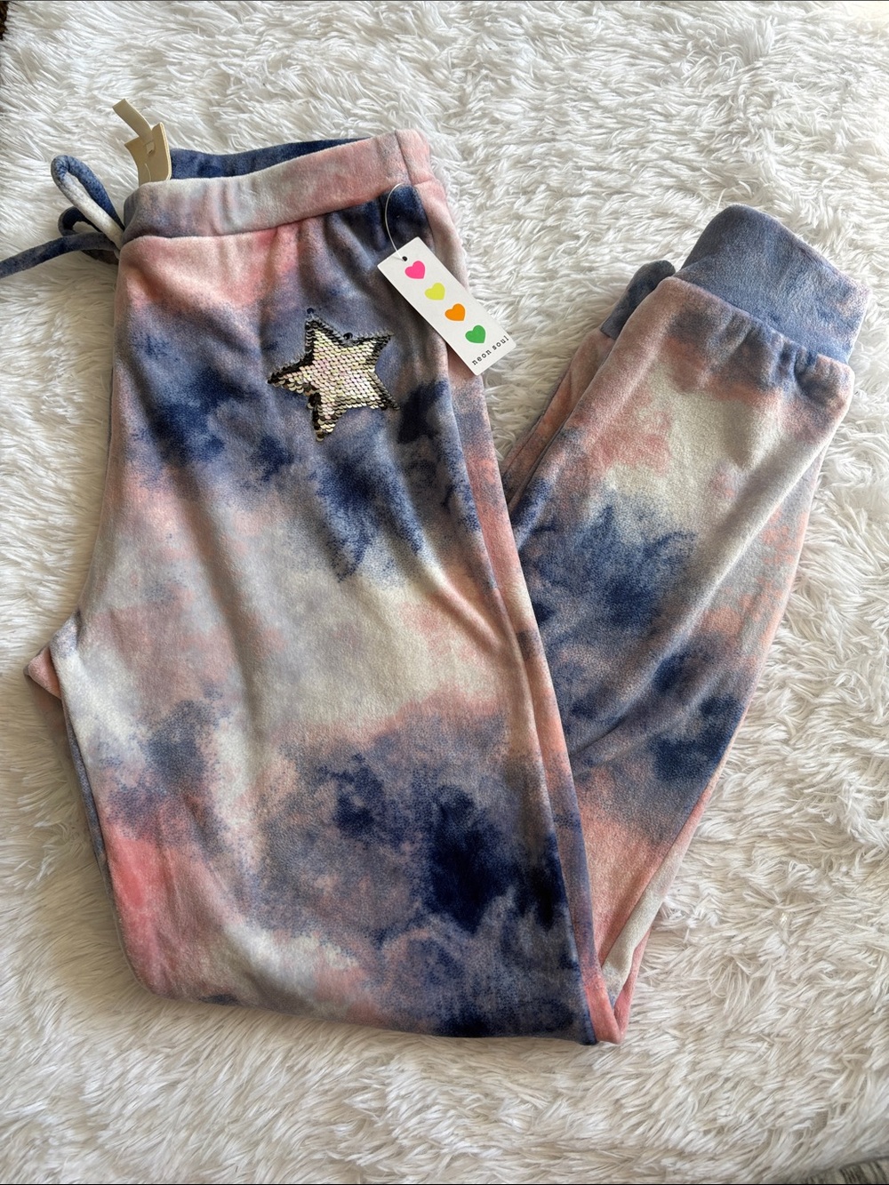 NWT Neon Soul From Stitch Fix Youth Girls Size M Soft Tie Dye Lounge Pants